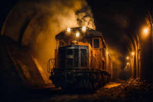 Locomotive in mine